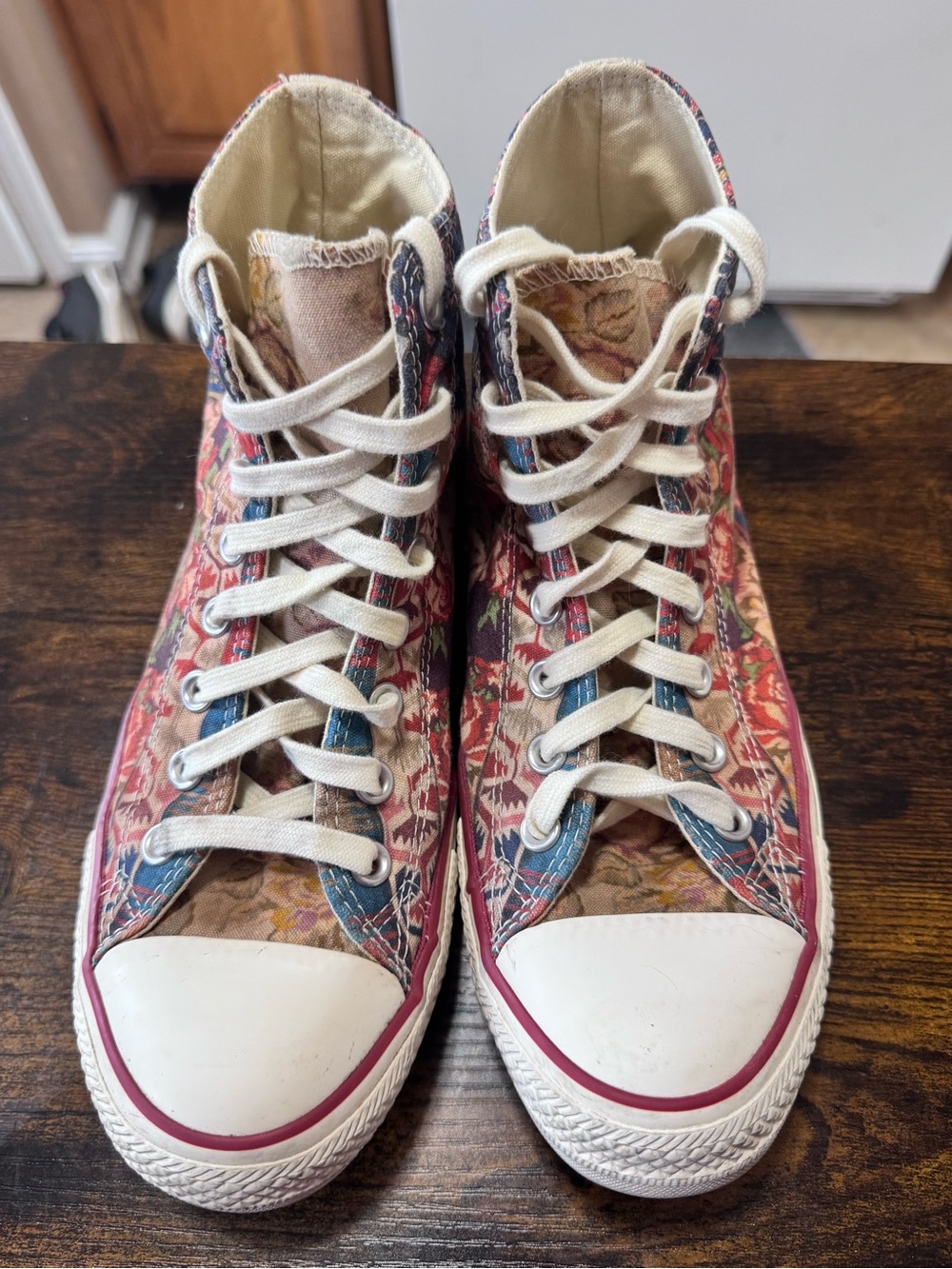 Converse Chuck Taylor All Star Hi Multi Natural Floral Tapestry Sneakers Size 9 - Picture 11 of 12